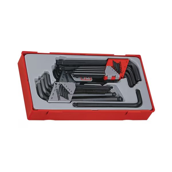 28 Piece Metric/AF Hex & TX Key Set, Teng Tools, Mfr#: TTHT28